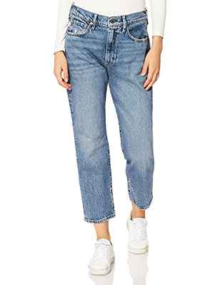 Superdry High Rise Straight Jeans, Ludlow Azul Stone, 32W / 32L para Mujer