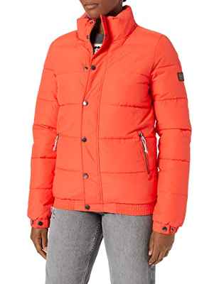 Superdry Source Retro Puffer Chaqueta, Flare Orange, XL para Mujer