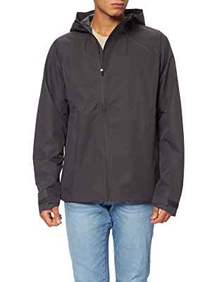 Superdry Train Asymmetric Jacket Chaqueta, Carbón Oscuro, L para Hombre