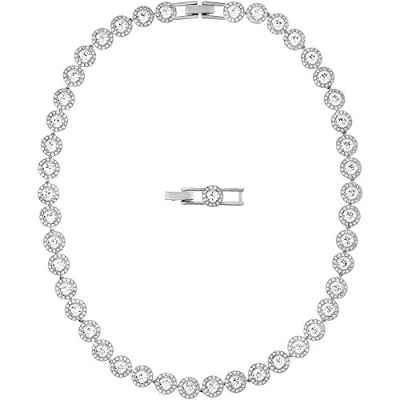Swarovski Collar Angelic, Blanco, Baño de Rodio