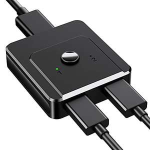 Switch HDMI Bidirectional Soporta [email protected], 3D y 1080P, Conmutador HDMI 2 Entradas a 1 Salida o 1 en 2 Salidas