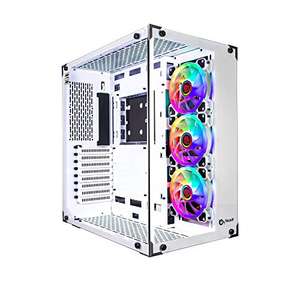 TALIUS Gaming Cronos Frost - Torre ATX de Cristal Templado - Incluye 3 Ventiladores Iris ARGB más centralita, 4 filtros Anti Polvo imantados