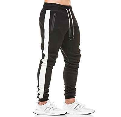 Tansozer Pantalon Chandal Hombre Jogger Hombre Pantalon Deporte Hombre Algodon Tenis Jogging Pantalon Running Deportivo Hombre Slim Fit Sweatpants Gris M