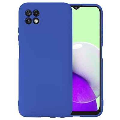 TBOC Funda de Gel TPU Azul Compatible con Samsung Galaxy A22 5G [6.6 Pulgadas] Carcasa de Silicona Ultrafina y Flexible para Teléfono Móvil [No es Compatible con Samsung Galaxy A22 4G]