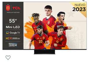 TCL 55C841, 55" Mini LED TV, QLED 144Hz Panel, 4K Ultra HD, Google TV (Dolby Vision & Atmos, Onkyo 2.1)