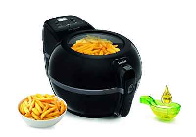 Tefal Actifry Extra Black FZ7228 Freidora de aire sana, capacidad 1.2 kg hasta 6 personas, poco aceite, no olor, 300 recetas saludables cocina