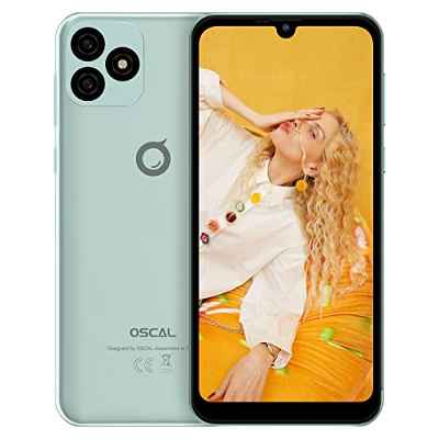 Teléfono Móvil Libres Barato, OSCAL C20 Pro Android 11 Smartphone 4g, 6,088" HD+ Procesador de Ocho núcleos 32GB ROM 128GB Ampliable MicroSD, Cámara 8MP, Face ID Dual SIM Oferta Moviles - Verde