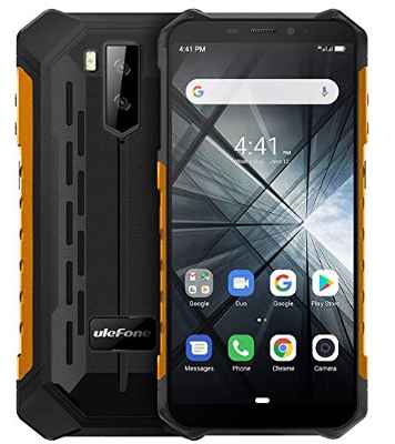 Teléfono Moviles Baratos Resistentes(2019), Ulefone Armor X3 con Modo Submarino, Android 9.0 5.5 ”IP68 Impermeable Móvil Trabajo, Dual SIM, 2GB + 32GB, 5000mAh Batería, Desbloqueo Facial GPS Naranja