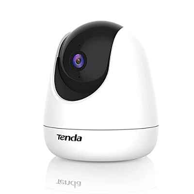 Tenda Cámara IP WiFi Vigilancia WiFi Interior 1080p, Seguridad Domo 360º PTZ Horizontal 365° y Vertical 155°, Audio Bidireccional, Detección de Movimiento, Admite Tarjeta SD y Cloud, CP3