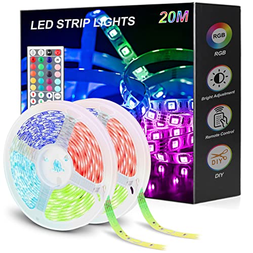 Tiras LED 20M RGB con control remoto 