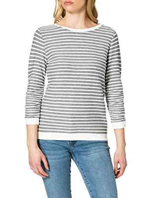 TOM TAILOR Denim 1017277 Sudadera de Rayas, 26032-Rayas Azules y Blancas, M para Mujer