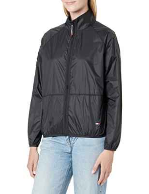 Tommy Hilfiger Cortavientos Reversible Relajado, Black, M para Mujer