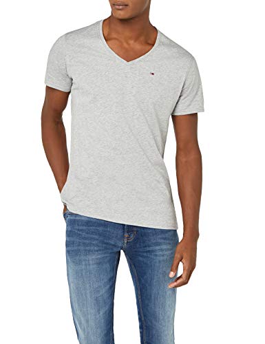 Tommy Hilfiger Original Jersey Camiseta, Gris (Lt Grey Htr 038), Medium para Hombre