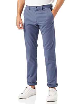 Tommy Hilfiger Pantalón Hombre Bleecker Chino 1985 Pima Cotton con Stretch, Azul (Faded Indigo), W29/L32