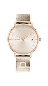 Tommy Hilfiger Reloj Analógico de Cuarzo para Mujer - Correa de Malla de Acero Inoxidable en Oro Rosado