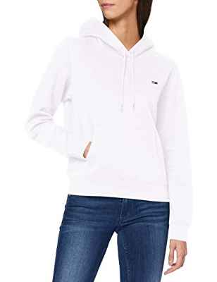 Tommy Hilfiger Tjw Regular Fleece Hoodie Sudadera, Blanco (White), XS Mujer