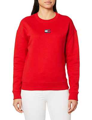 Tommy Hilfiger Tjw Tommy Center Badge Crew Sudaderas, Deep Crimson, S para Mujer