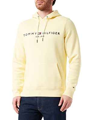 Tommy Hilfiger Tommy Logo Hoody Sudadera con Capucha, Lemon Twist, S para Hombre