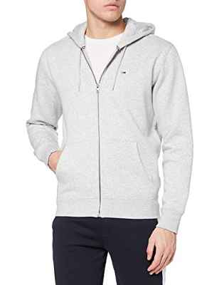 Tommy Jeans TJM Regular Fleece Zip Hoodie, Sudadera con Cremallera Regular de Forro Polar TJM para Hombre, Negro (Black), XL