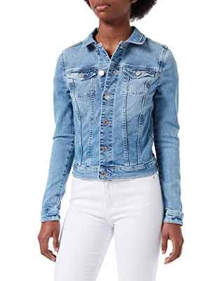 Tommy Jeans Vivianne Slim TRCKR Jckt BF5111 Chaqueta, Denim Light, S para Mujer