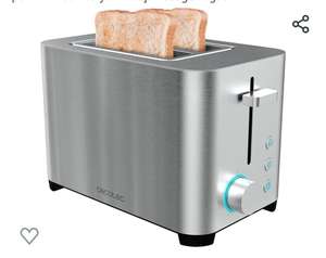 Tostadora YummyToast Double. 850 W, Doble Ranura Corta y Ancha, Acabados en Acero Inoxidable, 5 Niveles de potencia