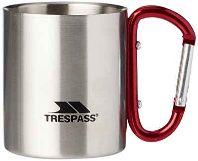 Trespass Bruski, plata, doble pared, mosquetón, 230 ml, color gris