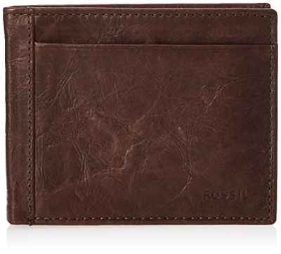 Tríptico de cuero Neel para hombre Fossil 8.255 cm L x 1.905 cm W x 10.16 cm H