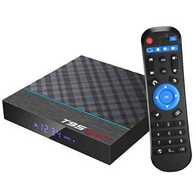 TUREWELL Android Box, T95 MAX+ Android 9.0 TV Box Amlogic S905X3 Quad-Core cortex-A55 4GB RAM 32GB ROM Media Player with 8K BT4.0 2.4G/5.0GHz Dual-Band WiFi