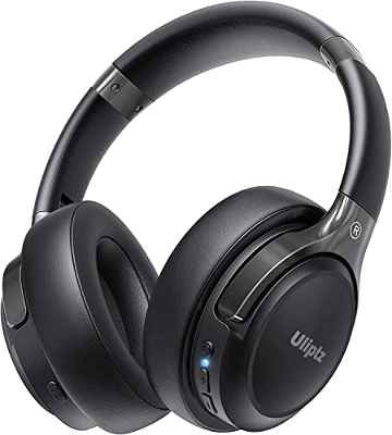 Uliptz Auriculares Inalámbricos Bluetooth, 65 Horas de Reproducción, 6 Modos de Sonido EQ, Auriculares Inalámbricos Diadema Estéreo HiFi con Micrófono, Audifonos Bluetooth 5.2 para TV/PC/Teléfono