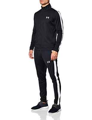 Under Armour EMEA Track Suit, chándal hombre, Negro (Black / White), M