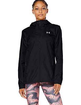 Under Armour Forefront Rain Chaqueta, Mujer, Negro, XS