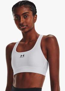 Under Armour HG Armour Mid Padless Sujetador Relleno con Tejido Heatgear, Top Deportivo Transpirable (Varias tallas)