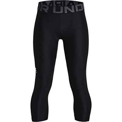 Under Armour Leggings Heatgear Armour, Negro/Blanco (001), 140 para Niños