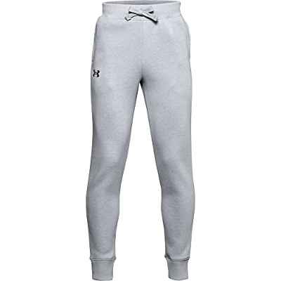 Under Armour Rival Cotton Pants Pantalones, Niños, Mod Gray Light Heather / / Negro (011), S-M