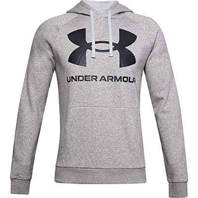 Under Armour Rival Fleece Big Logo HD Sudadera, Hombre, Gris (Mod Gray Light Heather/Black), XL