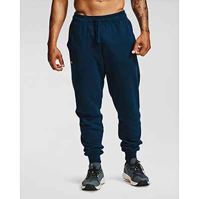 Under Armour Rival Fleece, pantalones de chándal hombre, Azul (Academy / Onyx White) , S