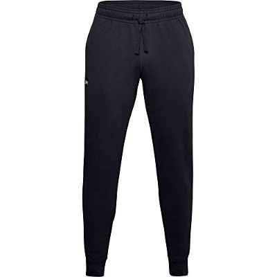 Under Armour Rival Fleece, pantalones de chándal hombre, Negro (Black / Onyx White) , 2XL