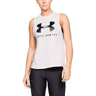 Under Armour Sportstyle Graphic Muscle SL Tanque, Mujer, Blanco, MD