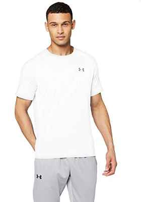 Under Armour Tech 2.0. Camiseta masculina, camiseta transpirable, ancha camiseta para gimnasio de manga corta y secado rápido, Black/Graphite (001), XL