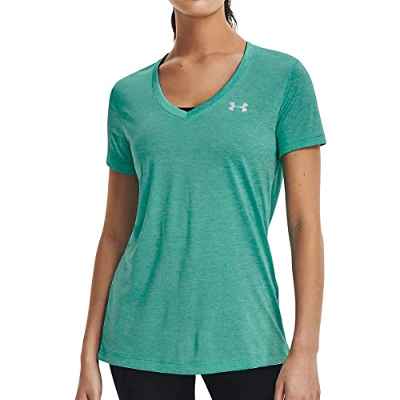 Under Armour Tech Twist Camiseta de Manga Corta, Azul, M para Mujer