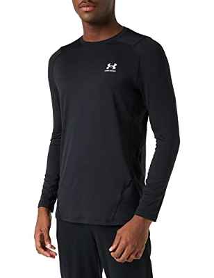 Under Armour Ua Hg Fitted, Camiseta De Manga Larga Hombre, Negro (black White), L