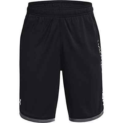 Under Armour Ua Stunt 3. Shorts, Pantalones Cortos Niños, Negro Gris Parcela Blanco (001)., 140