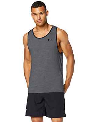 Under Armour UA Tech 2.0 Tank Mangas, Camiseta Deportiva, Hombre, Gris (Pitch Gray/Black 013), L