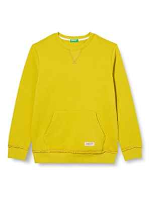 United Colors of Benetton Camiseta G/C M/L 3QLAC107H Sudadera DE Cuello Redondo DE Manga Larga, Amarillo Mostaza 26B, 130 para Niños