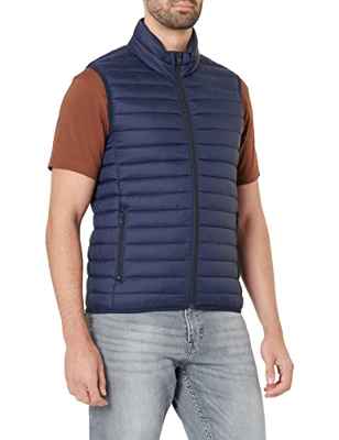 United Colors of Benetton Chaleco 2BA2UJ001, Azul Oscuro 016, L para Hombre