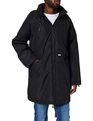 Urban Classics Capa de montaña Chaqueta, Negro, L para Hombre