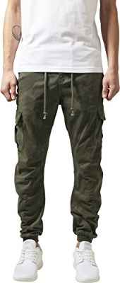 Urban Classics Cargo Jogging Pants Pantaln, Olive Camo, 32W x 30L para Hombre