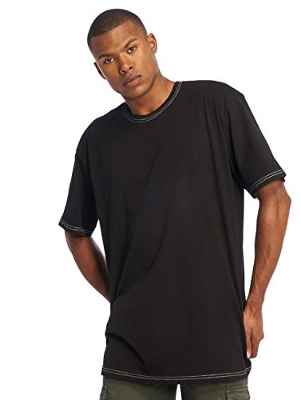 Urban Classics Heavy Oversized Contrast Stitch tee Camiseta, Negro (Black 00007), X-Large para Hombre