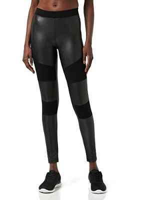 Urban Classics Leggings Ladies Fake Leather Tech Yoga-Hose, Negro (Black 00007), 46 (Talla del Fabricante: XX-Large) para Mujer