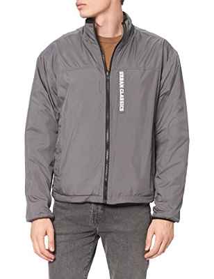 Urban Classics Reversible Polar Fleece Jacket Chaqueta, Caqui Oscuro/Asfalto, L para Hombre